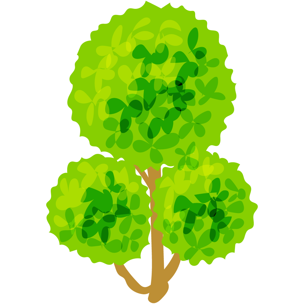 不思議な木のフリーイラスト素材