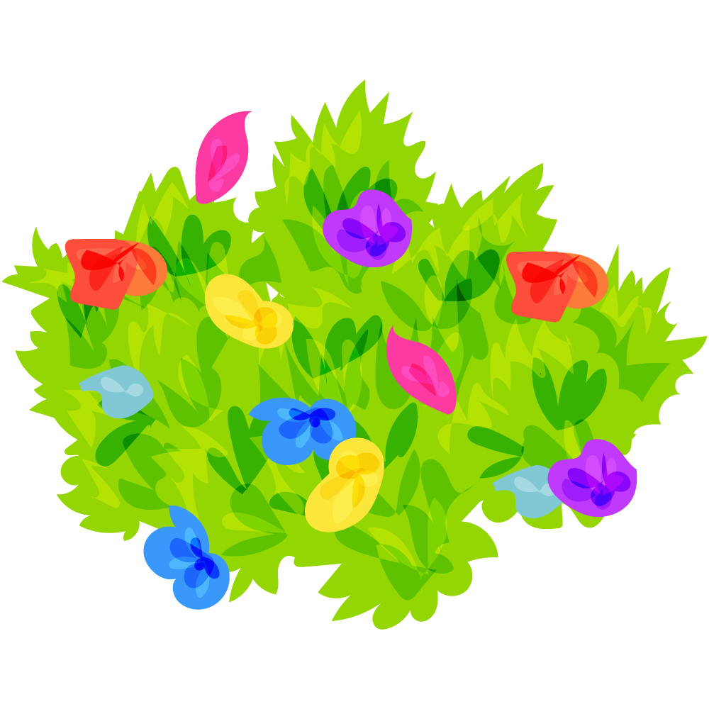 不思議な花のフリーイラスト素材