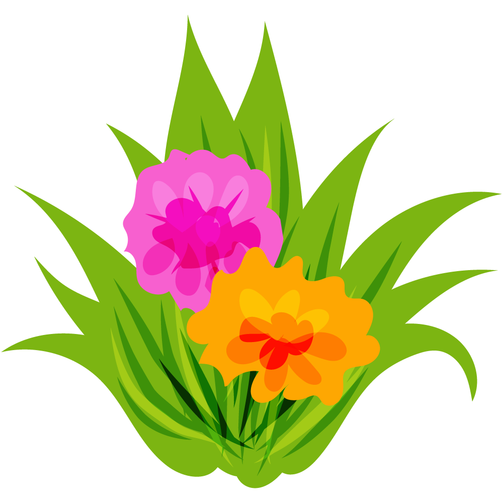 不思議な花のフリーイラスト素材