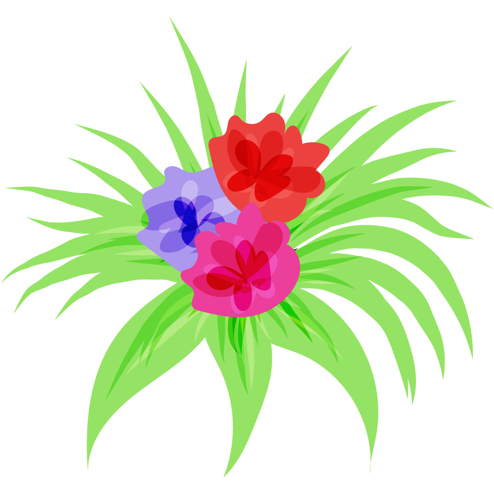 不思議な花のフリーイラスト素材