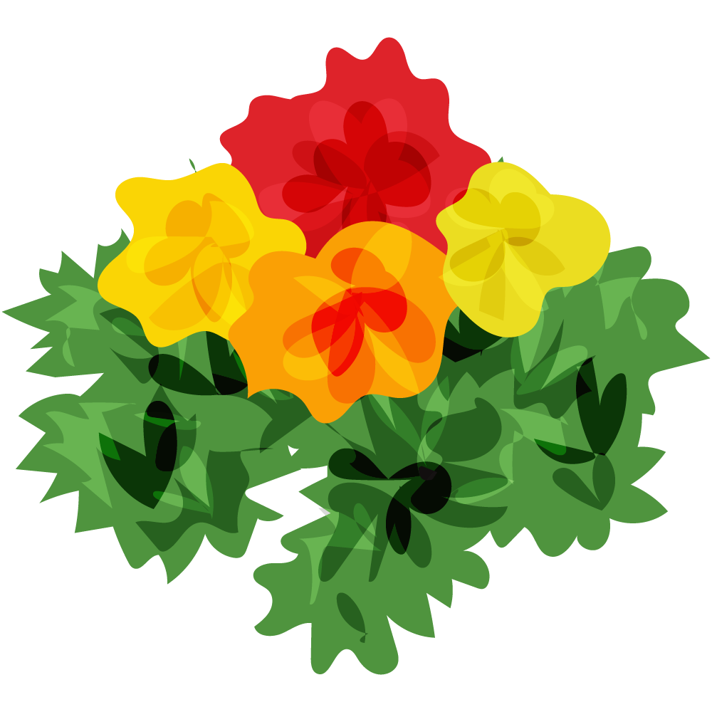 不思議な花のフリーイラスト素材