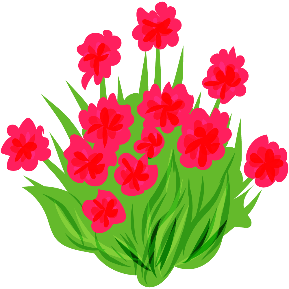 不思議な花のフリーイラスト素材