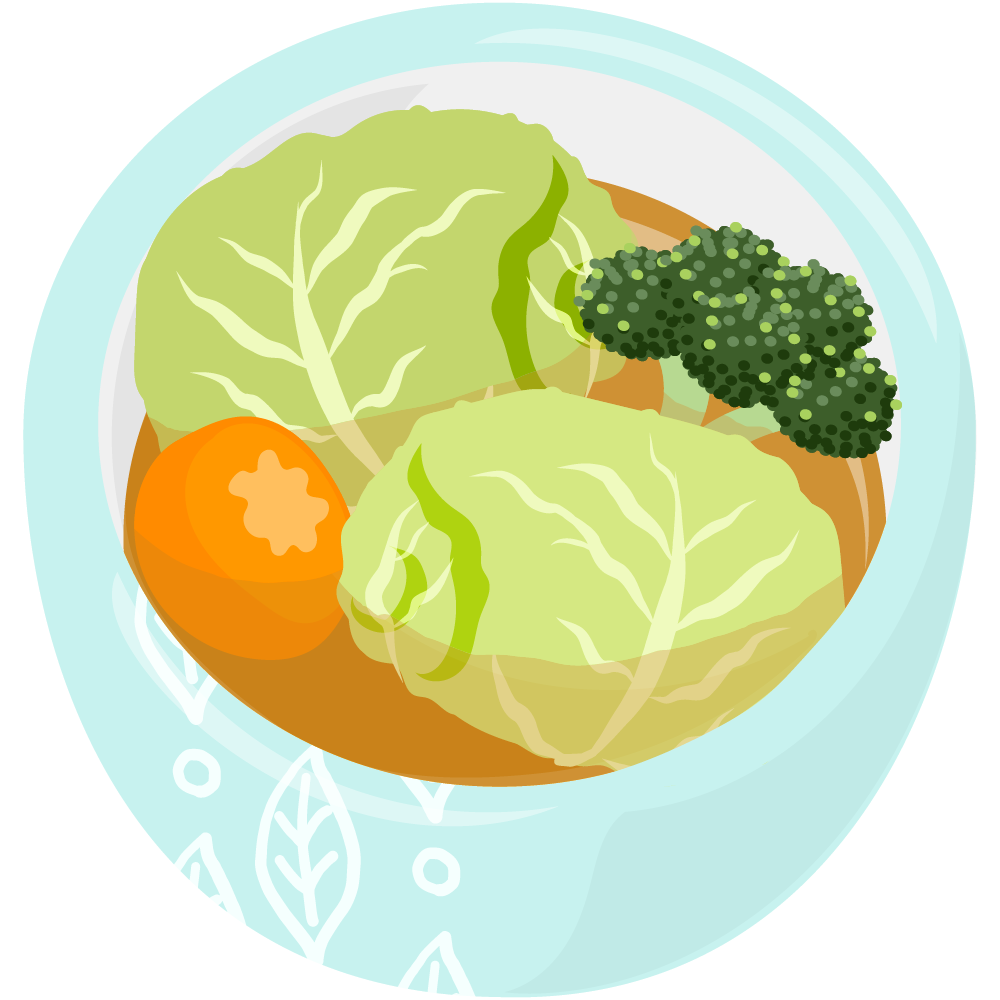美味しそうなスープのフリーイラスト素材　-ロールキャベツ-