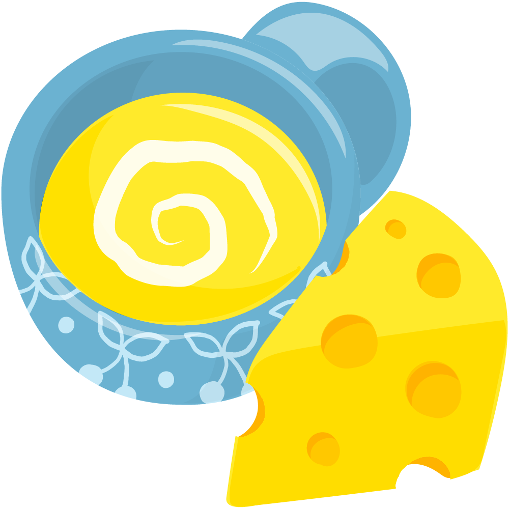 美味しそうなスープのフリーイラスト素材　-チーズ-