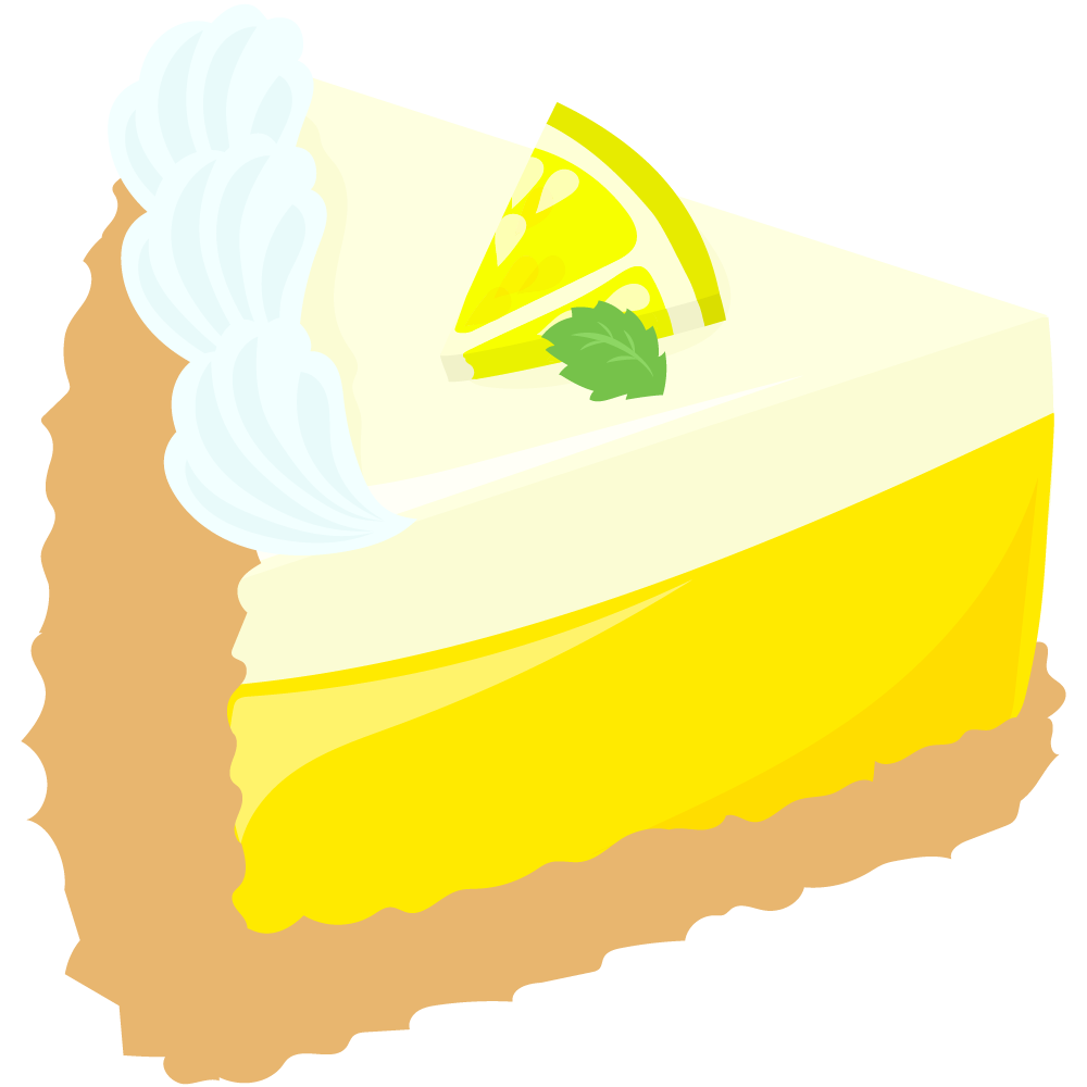 レモンのスイーツのフリーイラスト素材 -レアチーズケーキ-