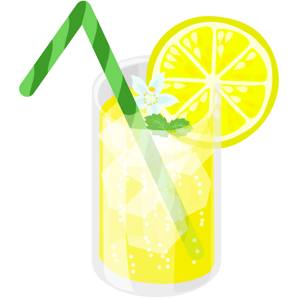 レモンのスイーツのフリーイラスト素材 -レモンスカッシュ-