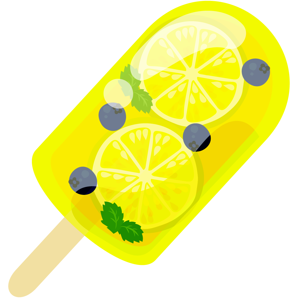 レモンのスイーツのフリーイラスト素材 -アイス-