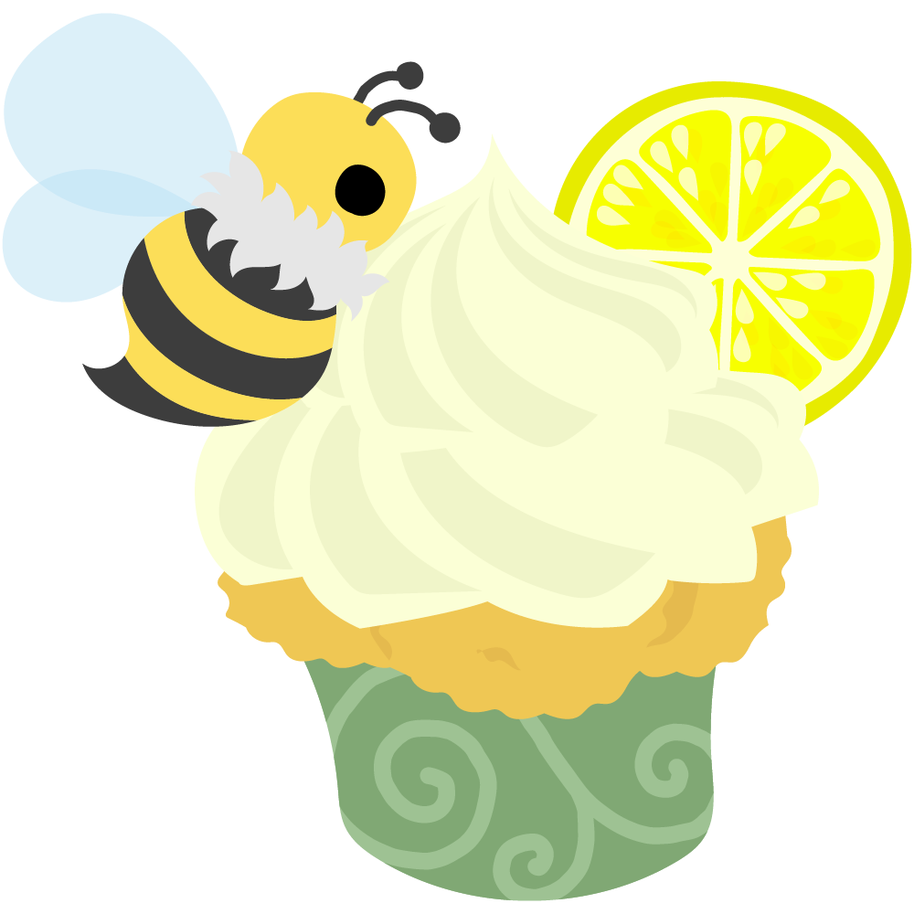 レモンのスイーツのフリーイラスト素材 -カップケーキ-