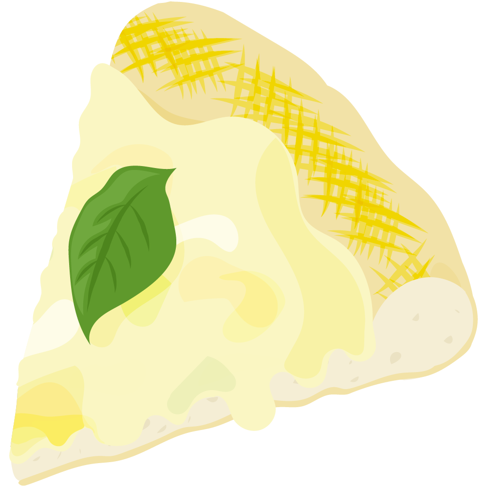 ピザのフリーイラスト素材　-クワトロフォルマッジ-