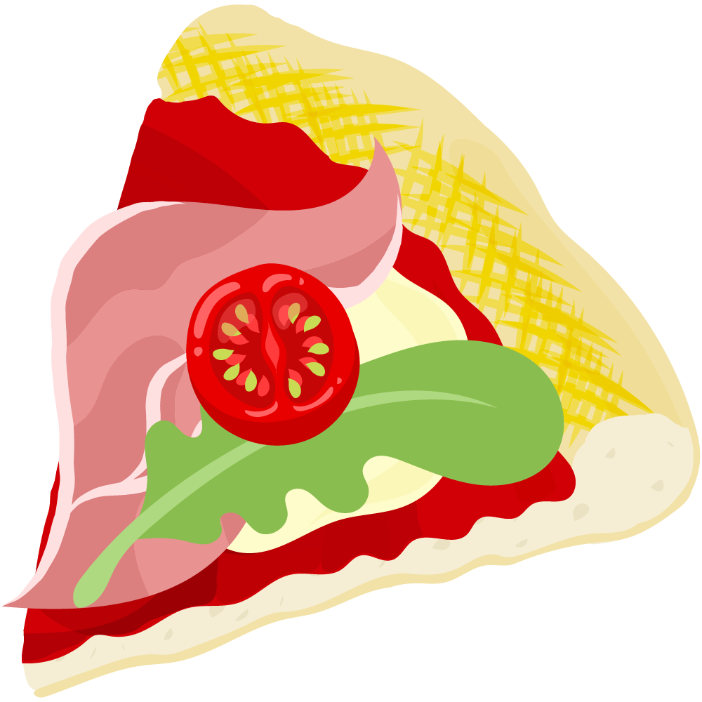 ピザのフリーイラスト素材　-パルマ-