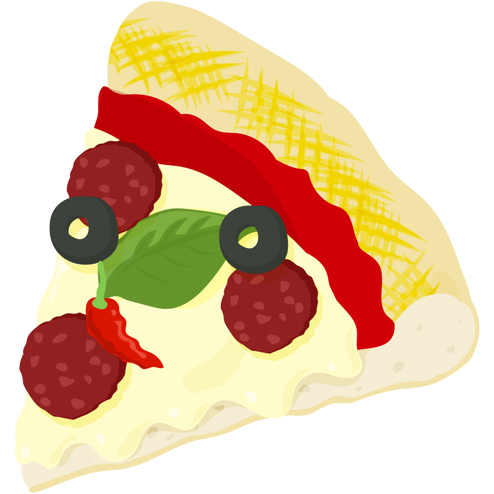 ピザのフリーイラスト素材　-ディアボラ-