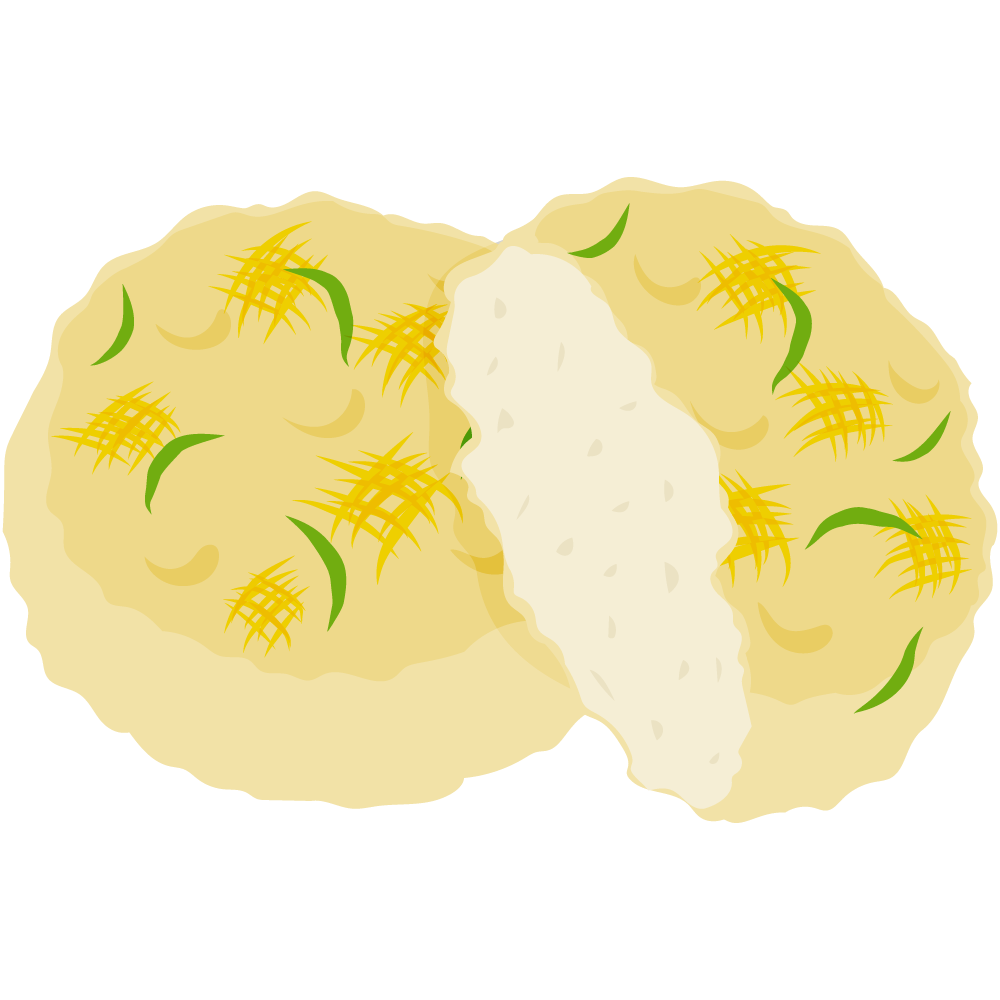 フォッカッチャのフリーイラスト素材