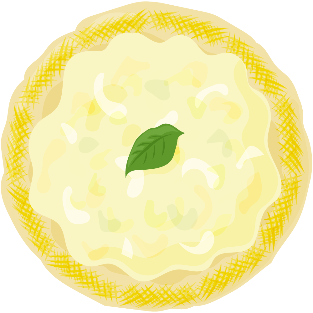 ピザのフリーイラスト素材　-クワトロフォルマッジ-