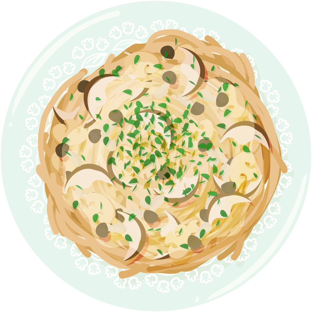 パスタのフリーイラスト素材　-ボスカイオーラ-