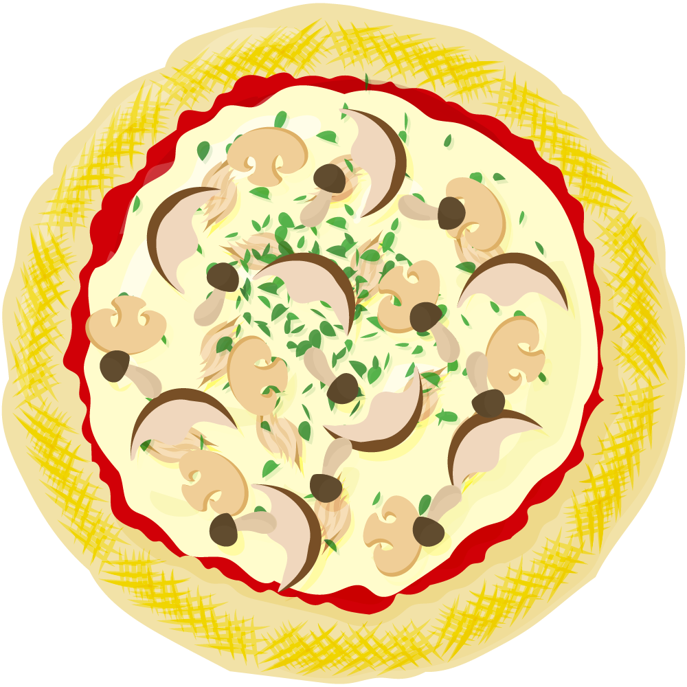 ピザのフリーイラスト素材　-ボスカイオーラ-