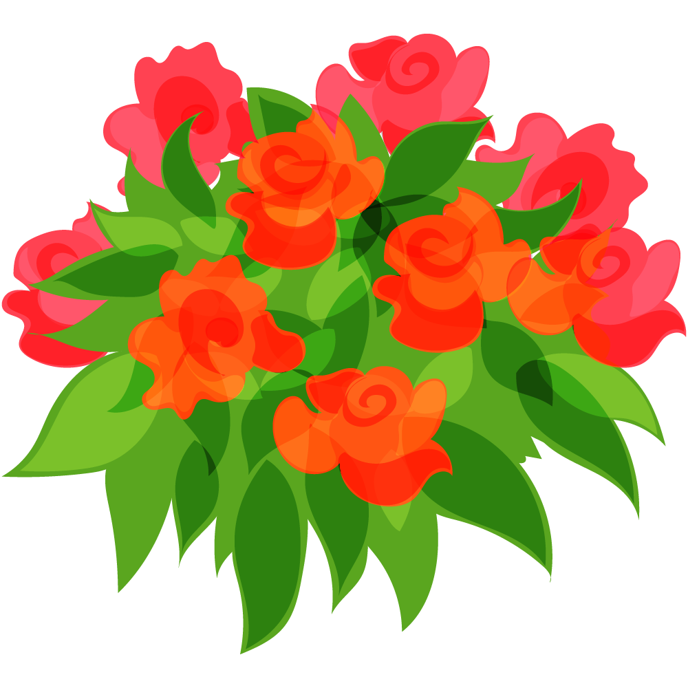 不思議な花のフリーイラスト素材