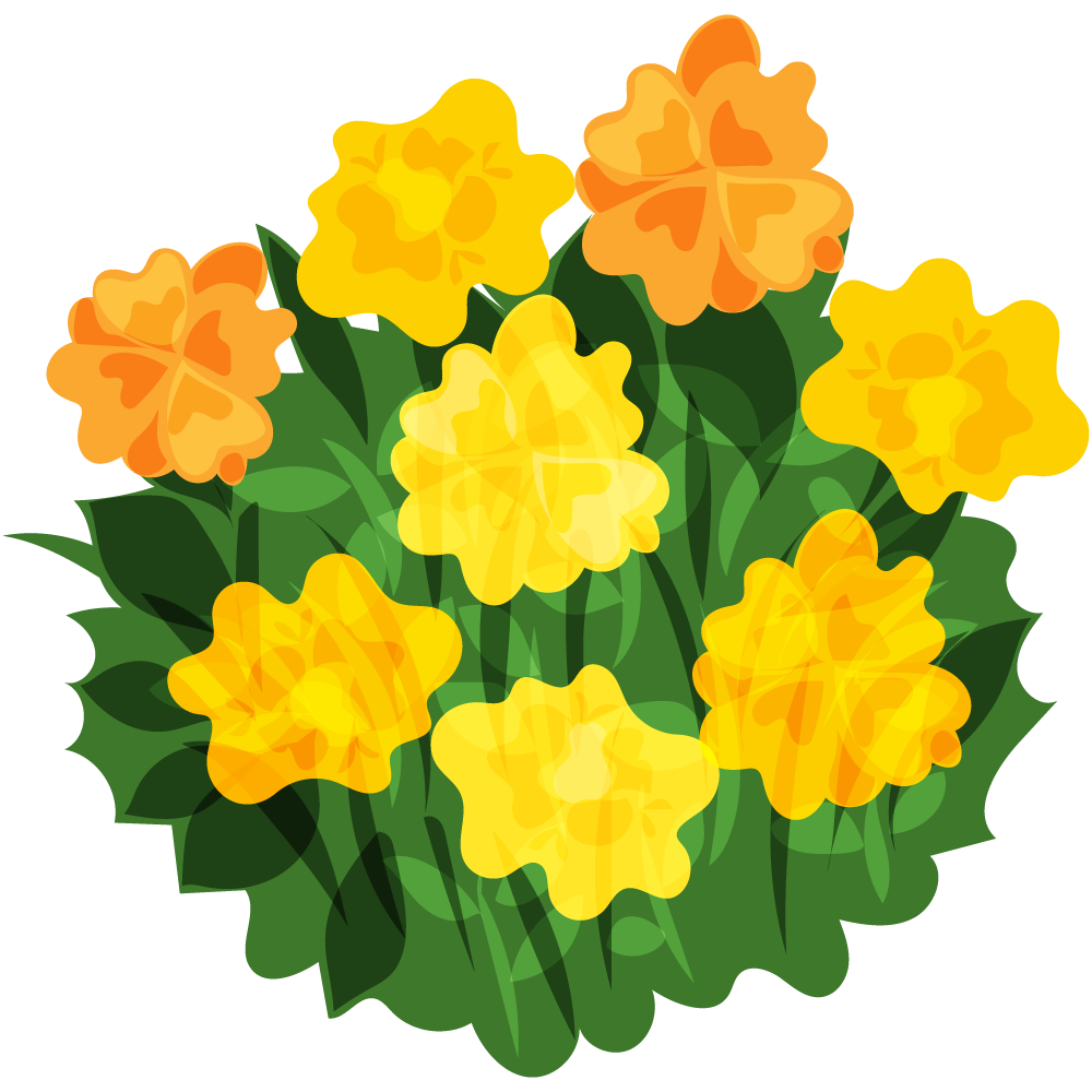 不思議な花のフリーイラスト素材