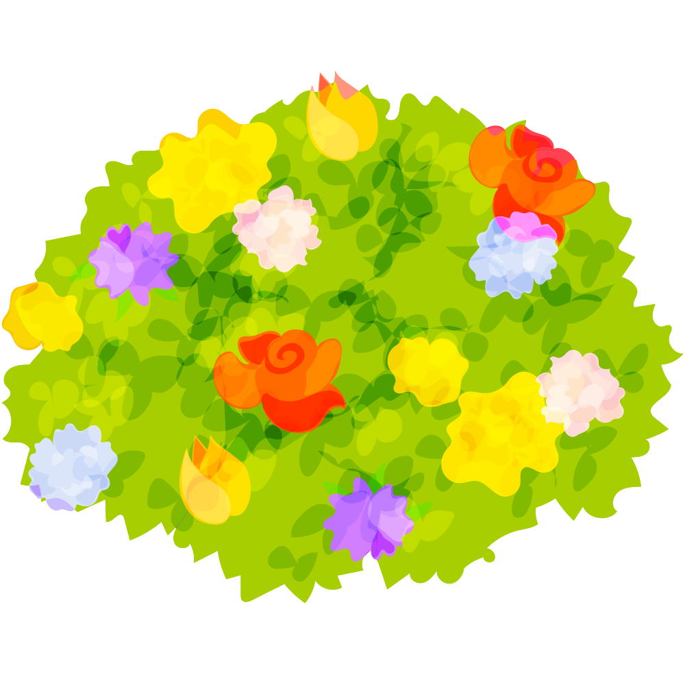 不思議な花のフリーイラスト素材