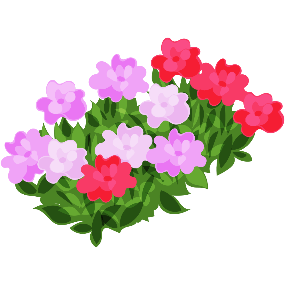 不思議な花のフリーイラスト素材