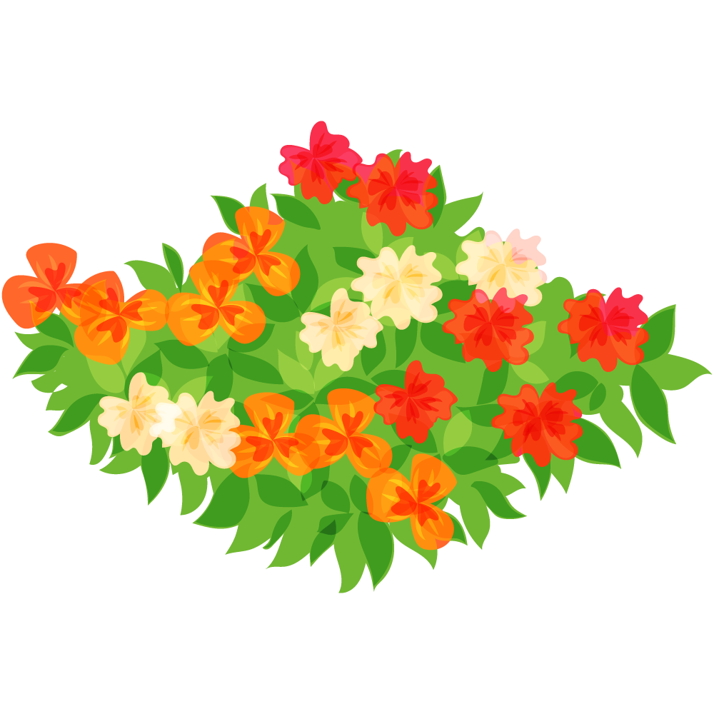 不思議な花のフリーイラスト素材