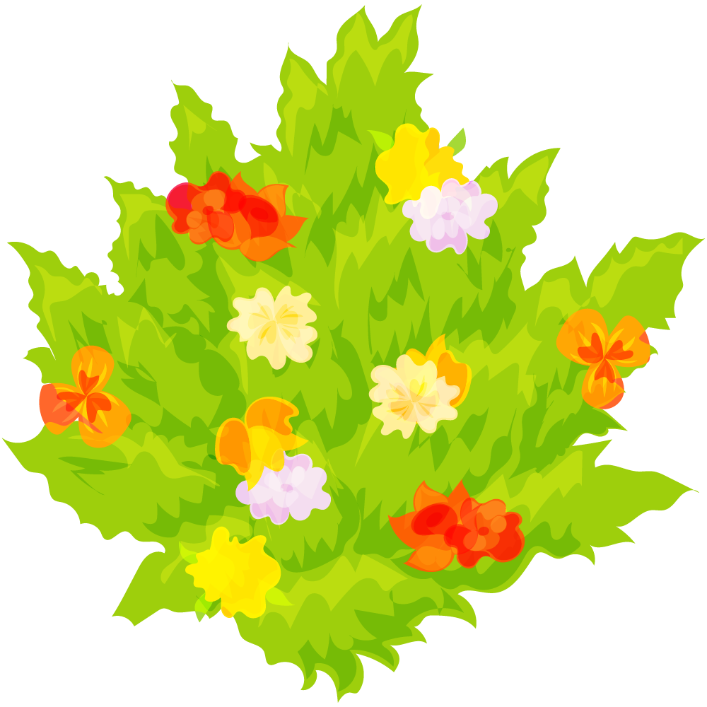 不思議な花のフリーイラスト素材