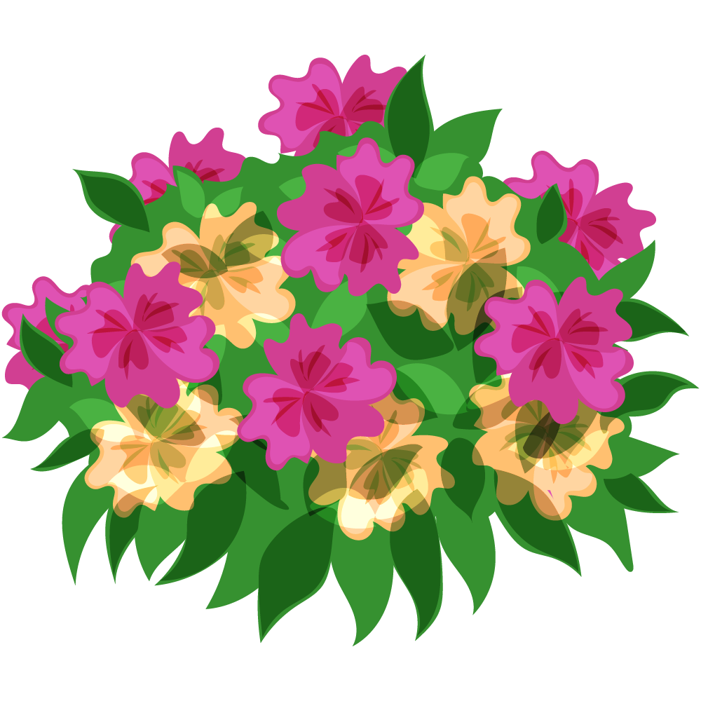 不思議な花のフリーイラスト素材