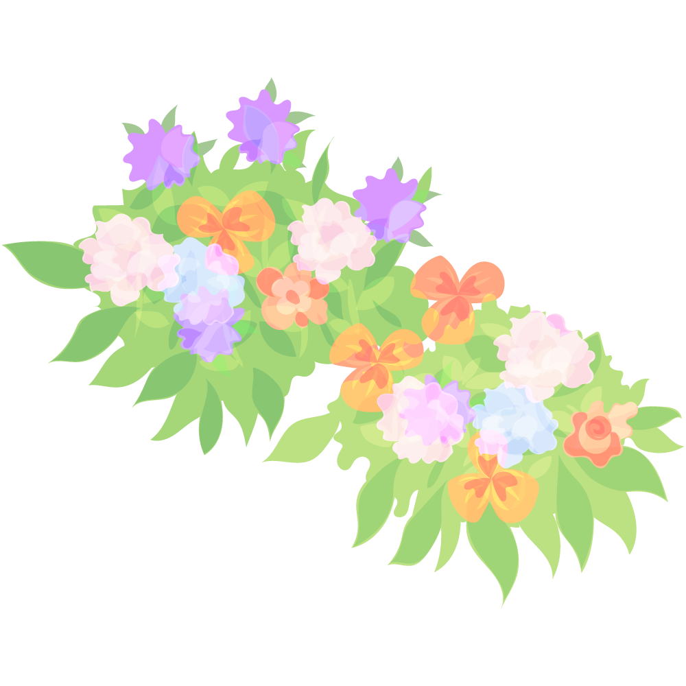 不思議な花のフリーイラスト素材