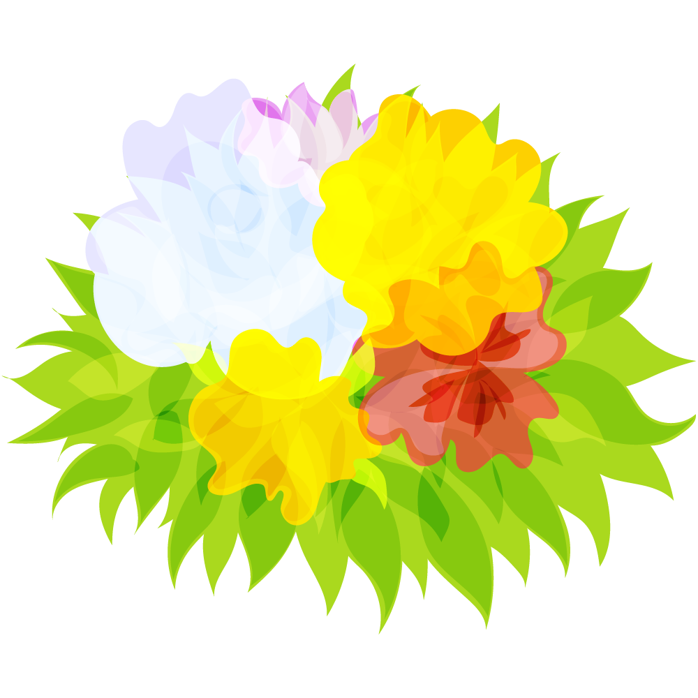 不思議な花のフリーイラスト素材