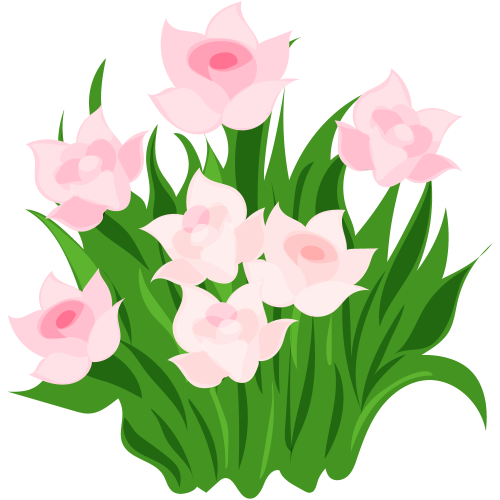 不思議な花のフリーイラスト素材