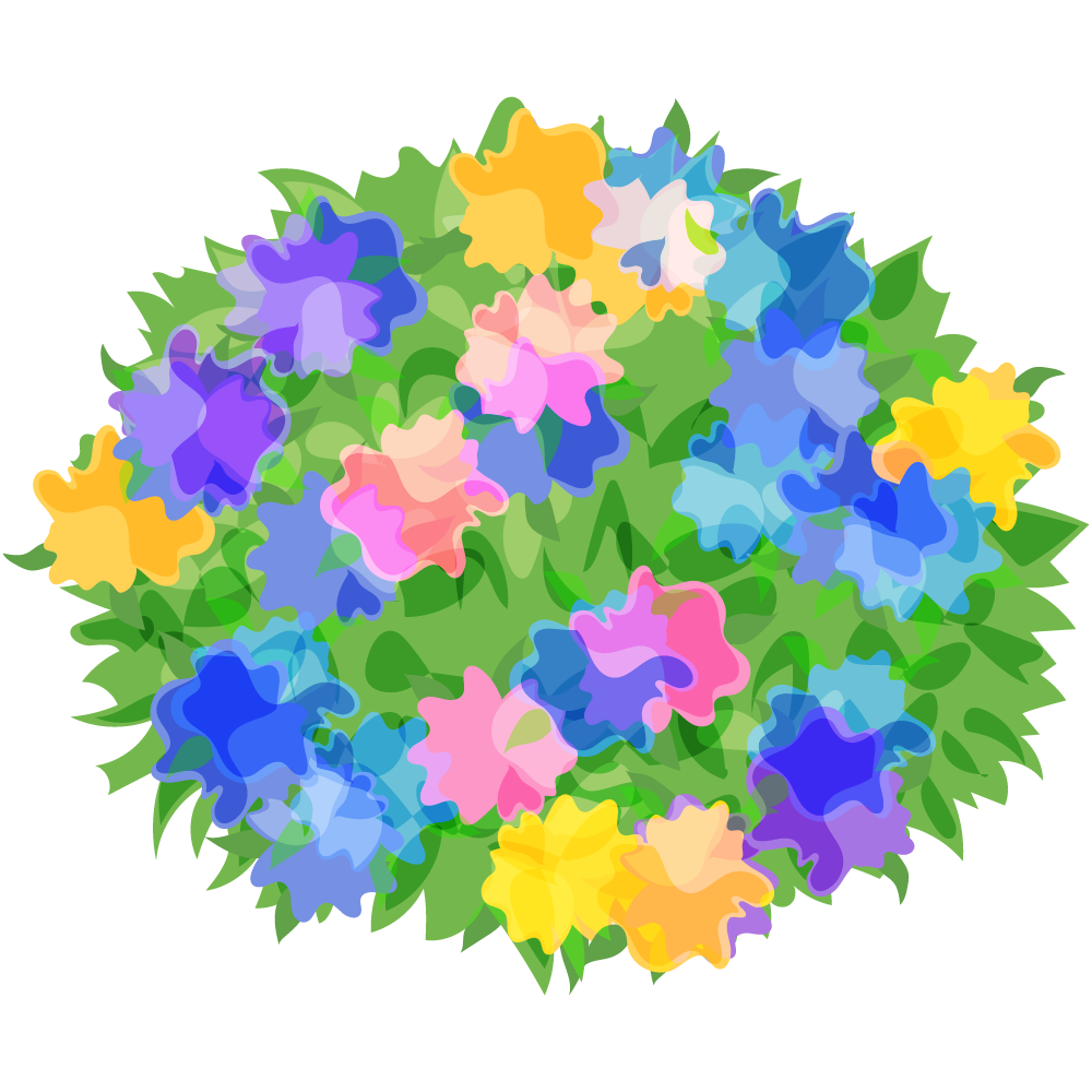 不思議な花のフリーイラスト素材