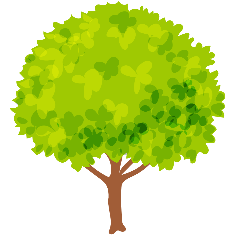 不思議な木のフリーイラスト素材