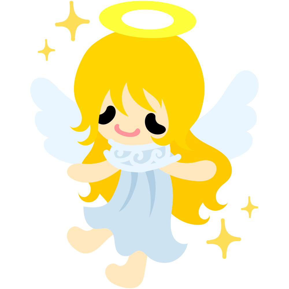 イースターのフリーイラスト素材　-天使-