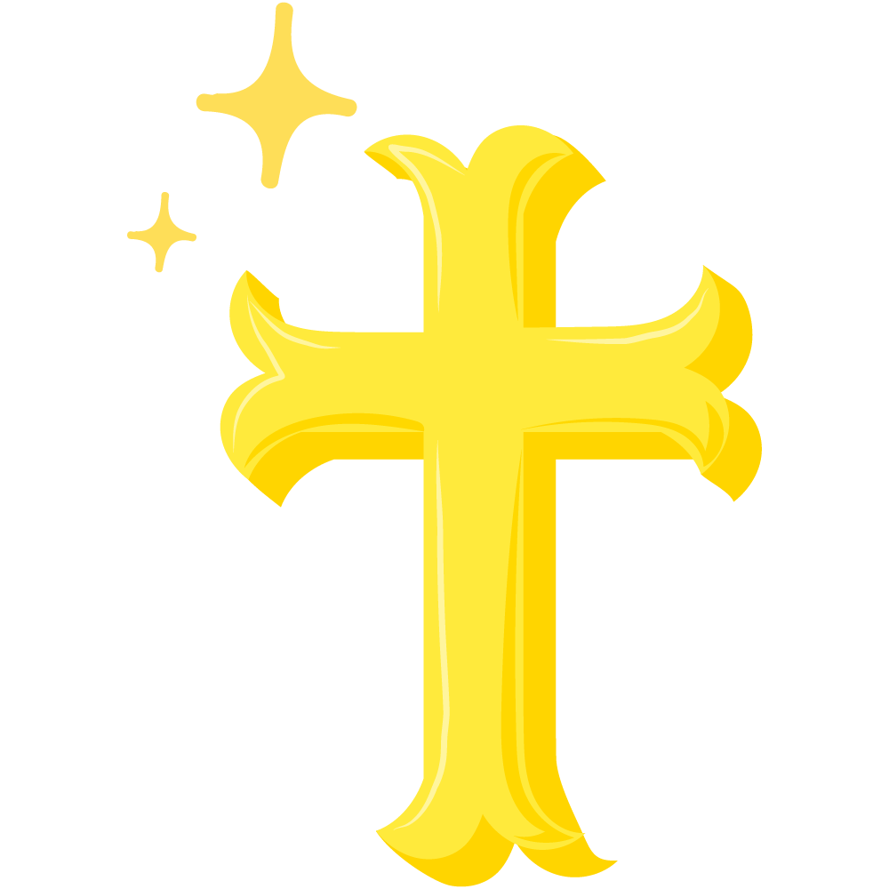 イースターのフリーイラスト素材　-十字架-