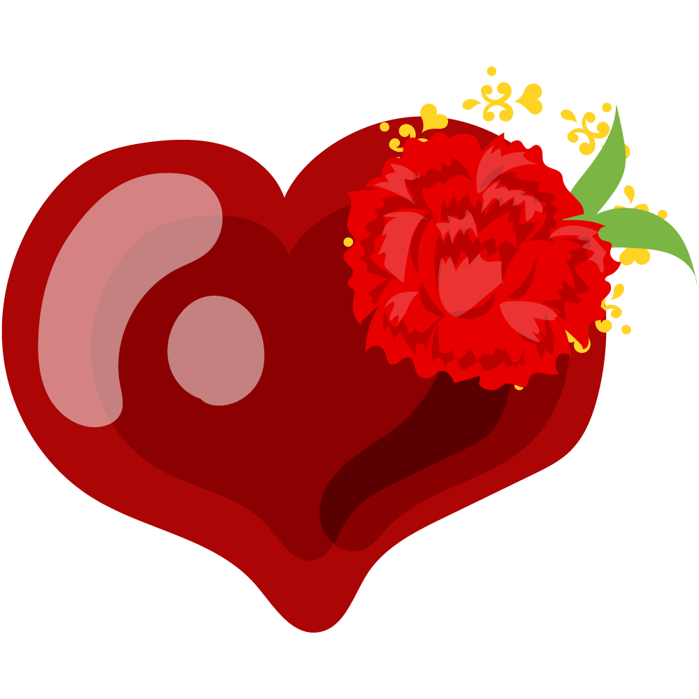 母の日のフリーイラスト素材 -カーネーションの宝石-