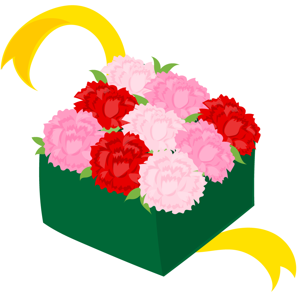 母の日のフリーイラスト素材 -プレゼント-