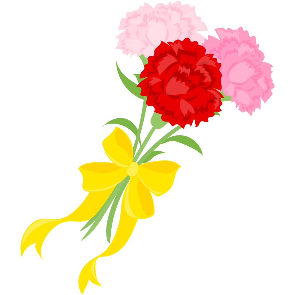 母の日のフリーイラスト素材 -カーネーション-